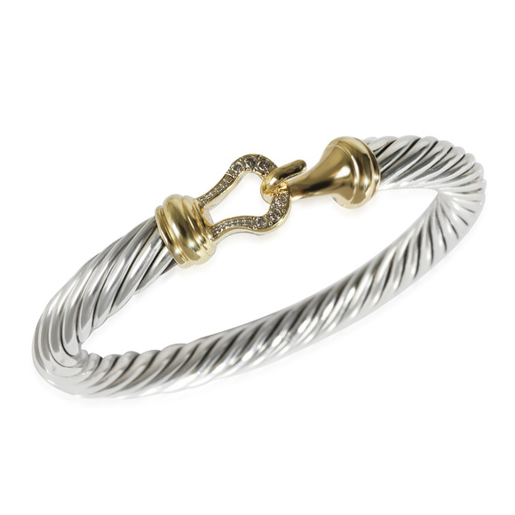David Yurman Cable Collectibles Bracelet in 18k Yellow Gold/Sterling Silver 0.09 - Picture 2 of 4